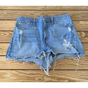Madewell High Rise The Perfect Jean Shorts Size 31 Women’s Blue